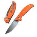 Y-START JIN02 Axial Folding Knife D2 Satin Blade Ball Bearing Washer G10 Handle Orange