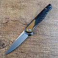Y-START Folding Pocket Knife 3.82" D2 Blade G10 Handle Fast Open LK717 Brown