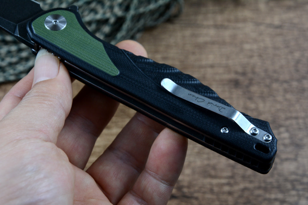 Y-START Folding Pocket Knife D2 Blade Green G10 Handle Flipper Liner Lock LK717