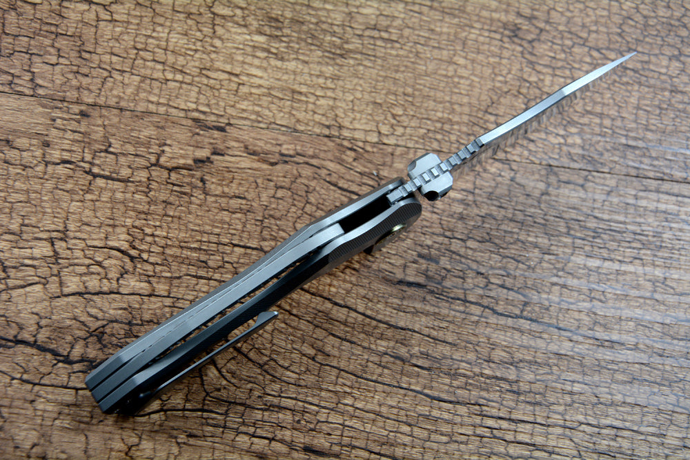 TWOSUN TS605 Folding Knife 14C28N Blade TC4 Titanium Handle
