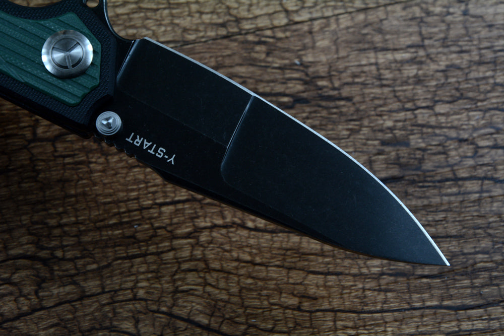 Y-START VG10 Plain Blade Pocket Knives G10 Handle LK5033 Green