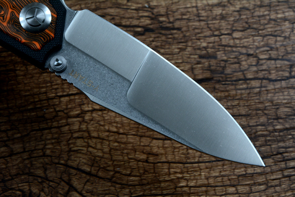 Y-START Folding Knife VG10 Blade Ball Bearing Washer G10 Orange LK5033