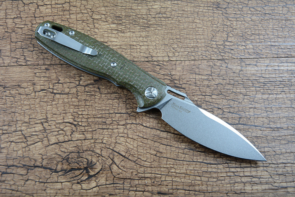 Twosun Folding Pocket Knives Hunting Knife D2 Blade Linen Handle TS162