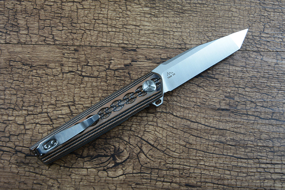 TWOSUN TS06 D2 Tanto Blade Folding Knife G10 Handle Liner Lock