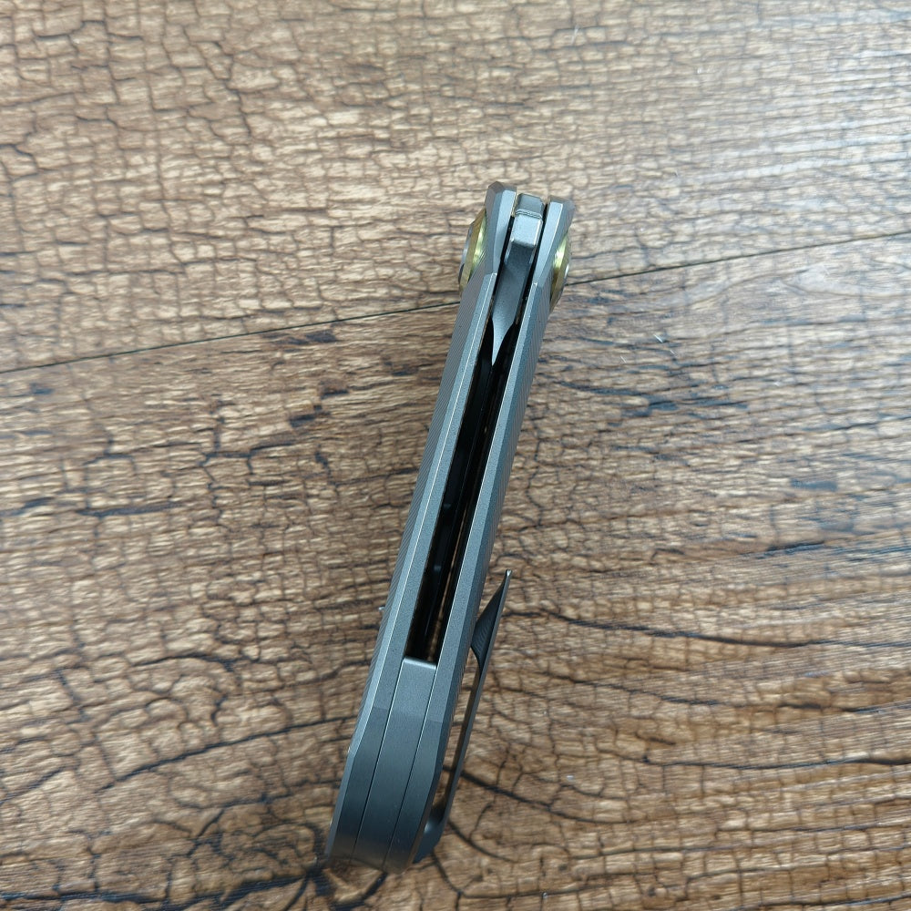 TWOSUN M390 Blade Pocket Folding Knife Titanium Handle TS196 Gray