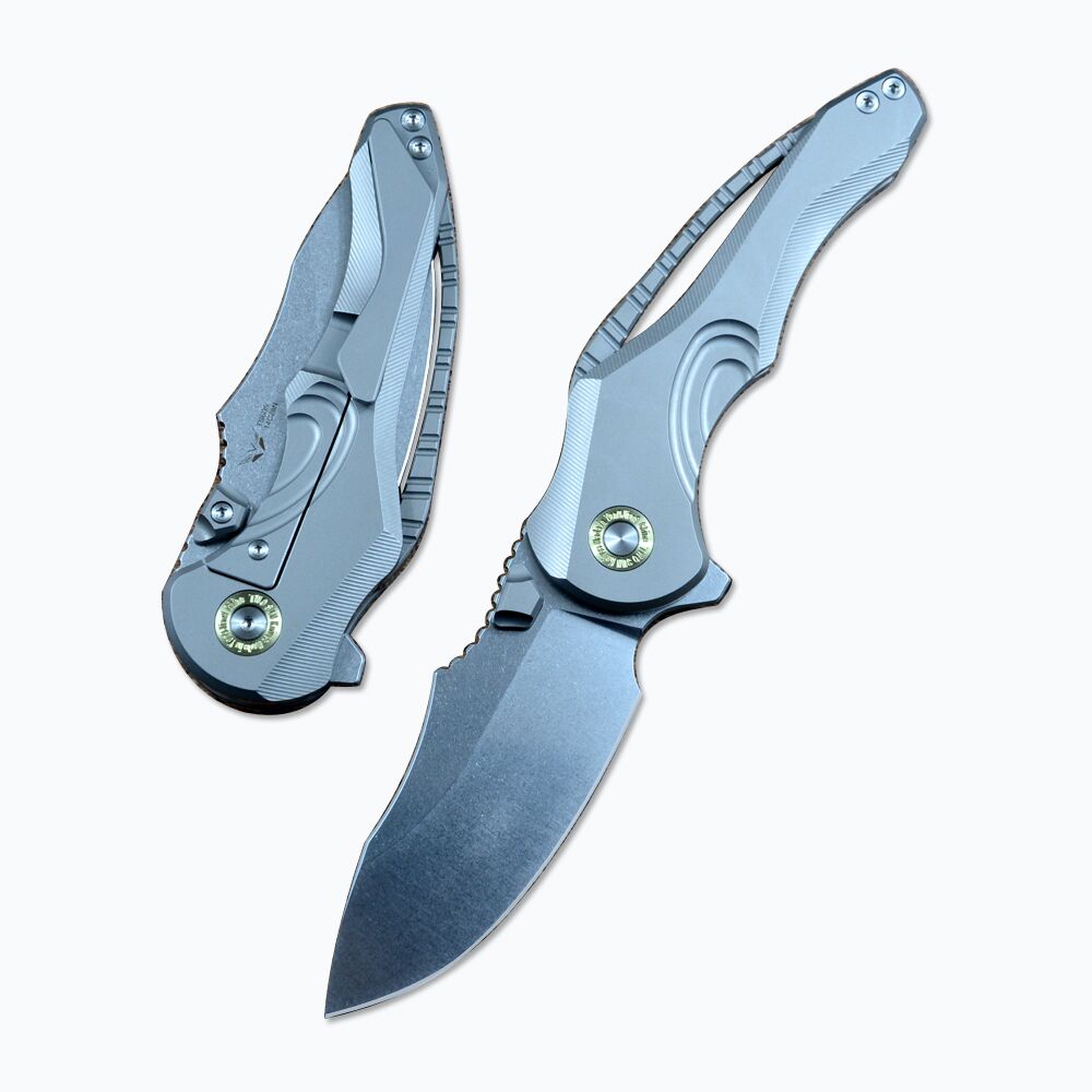 TWOSUN TS605 Folding Knife 14C28N Blade TC4 Titanium Handle