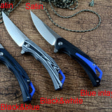 Y-START LK5027 flipper folding knife ball bearing washer D2 satin blade G10 handle outdoor camping hunting pocket knife EDC tools