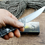 Y-START Flashor flipper folding knife D2 blade ceramic ball bearing washer TC4 handle outdoor camping hunting pocket knife EDC tools