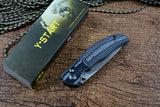 Y-START axial lock folding knife with satin blade ball bearing washer G10 handle outdoor camping hunting pocket knife EDC tools